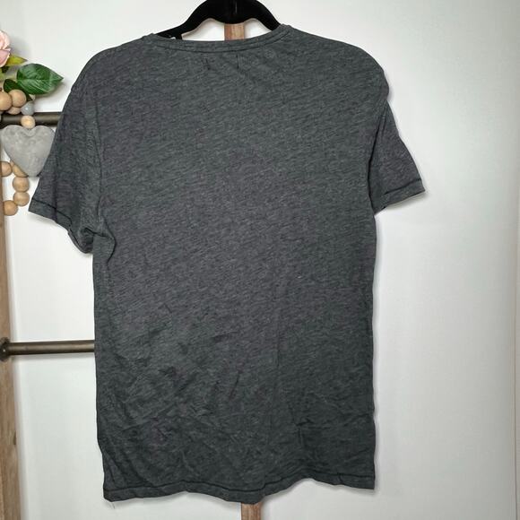 Zara Man Short Sleeve Gray Raised Letters Size Medium - Picture 5 of 8
